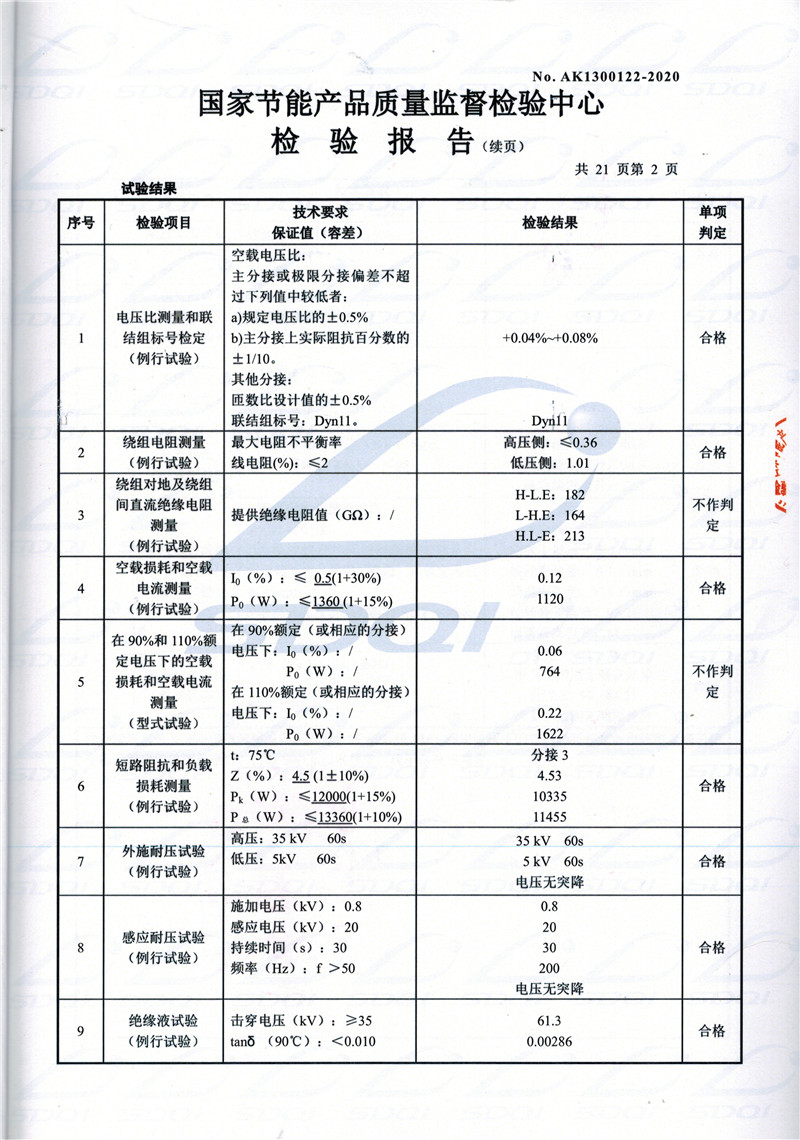 高低压试验报告-S11-1250兴业兴业兴业油浸式变压器-2.jpg